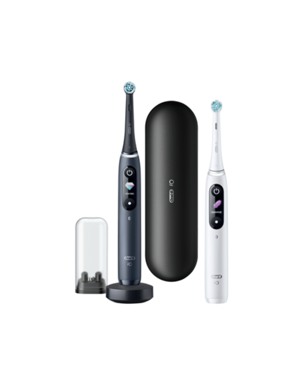 Oral-B Electric Toothbrush iO8 Series Duo Rechargeable For adults Number of brush heads included 2 Black Onyx/White Number of teeth brushing modes 6