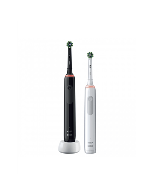 Oral-B Electric Toothbrush Pro3 3900 Cross Action Rechargeable For adults Number of brush heads included 2 Black and White Number of teeth brushing modes 3