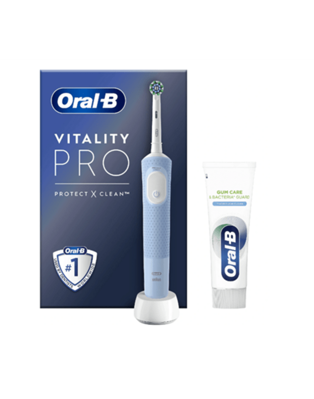 Oral-B Vitality Pro Protect X Clean Electric Toothbrush + toothpaste, Blue Oral-B