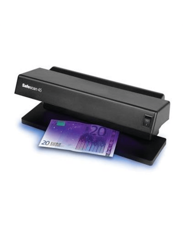 SAFESCAN 45 UV Counterfeit detector Black, Suitable for Banknotes, ID documents, Number of detection points 1