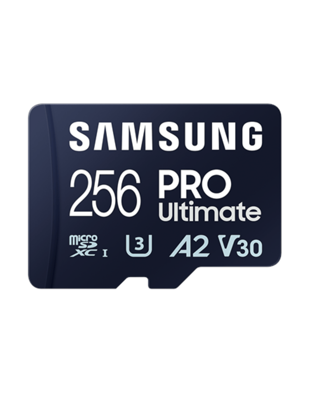 Samsung MicroSD Card with Card Reader PRO Ultimate 256 GB, microSDXC Memory Card, Flash memory class U3, V30, A2