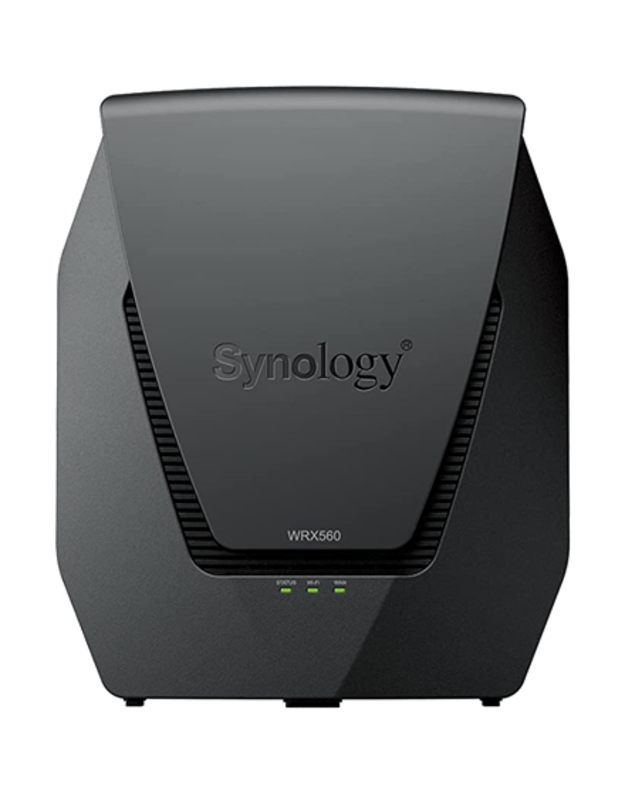 Synology Dual-Band Wi-Fi 6 Router WRX560 802.11ax 600+2400 Mbit/s 10/100/1000 Mbit/s Ethernet LAN (RJ-45) ports 4 Mesh Support Yes MU-MiMO No No mobile broadband Antenna type Internal