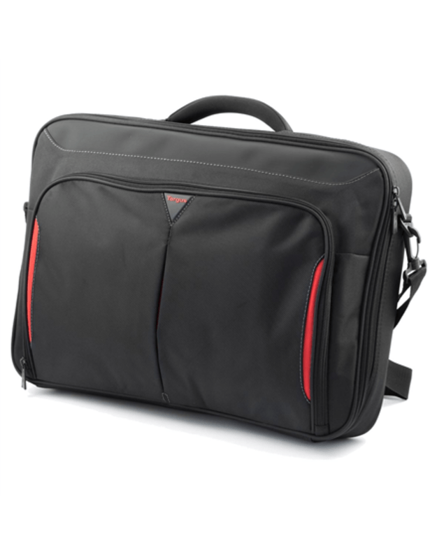 Targus Clamshell Laptop Bag CN418EU Briefcase Black/Red Shoulder strap
